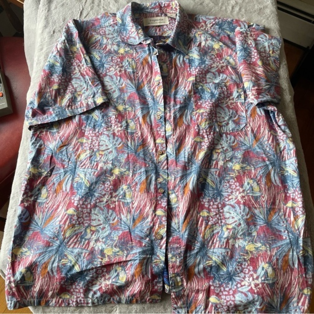 R-Option 2XL Tropical Print Men's Shirt